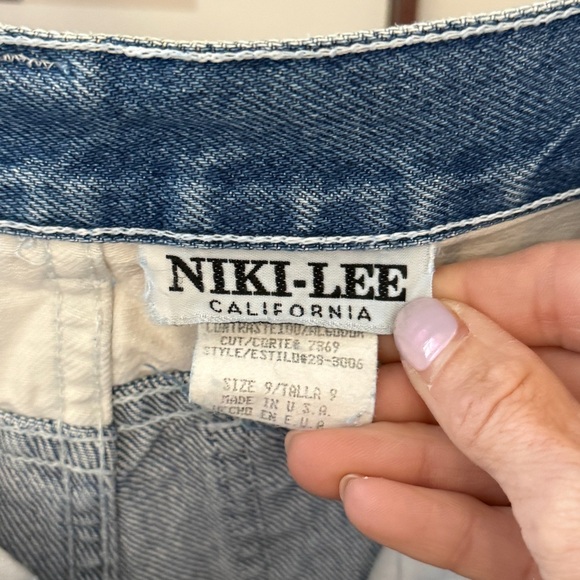 Niki-Lee California Patriotic Patch Pattern 90s Jeans - Picture 10 of 12